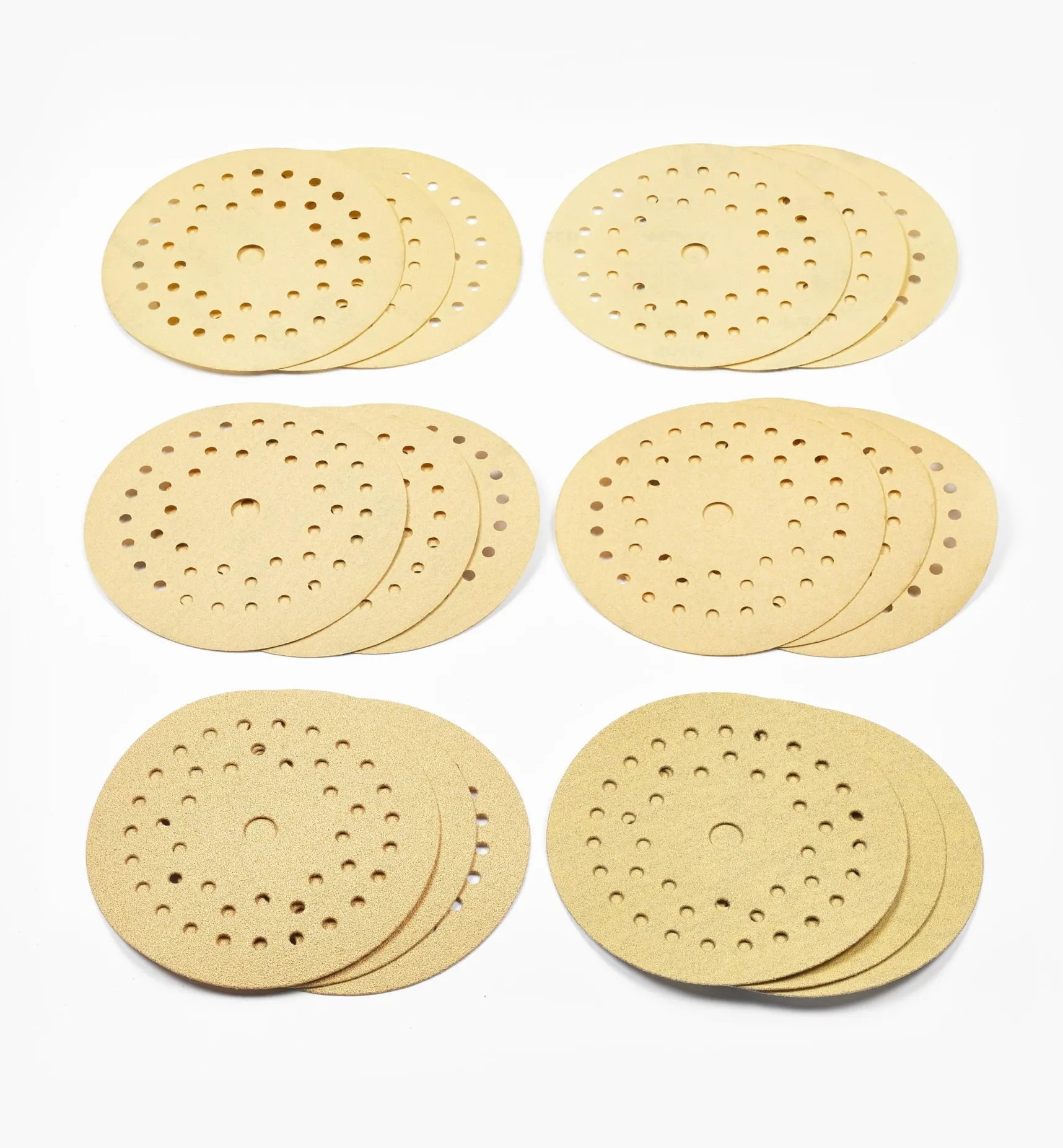 Best 18-Pc. Sample Pack Of Mirka 5" 42-Hole Gold Multifit Grip Discs Supplies