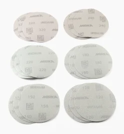 New 18-Pc. Sample Pack Of Mirka 5" No-Hole Iridium Grip Discs Supplies