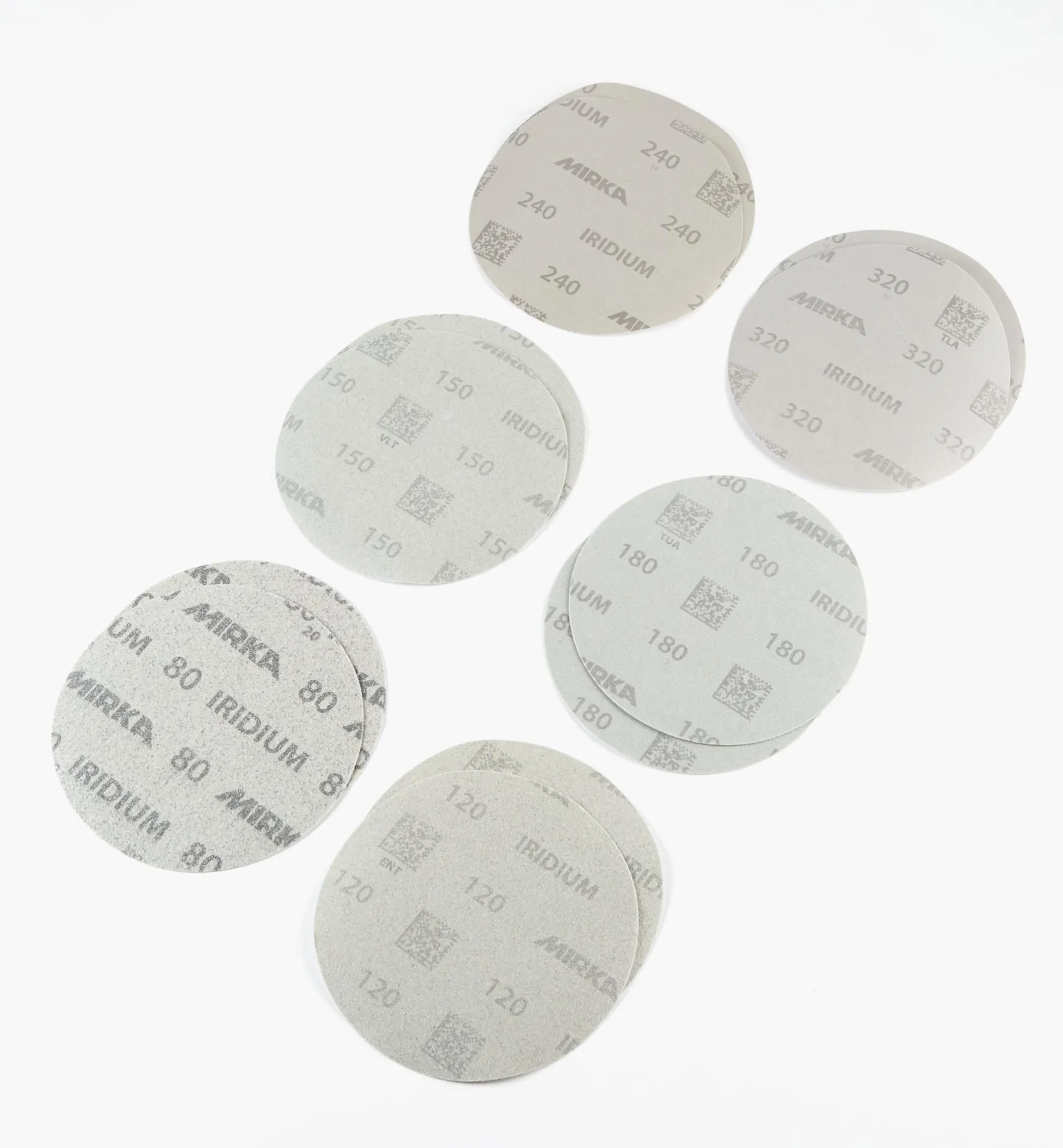 Sale 12-Pc. Sample Pack Of Mirka 6" No-Hole Iridium Grip Discs Supplies