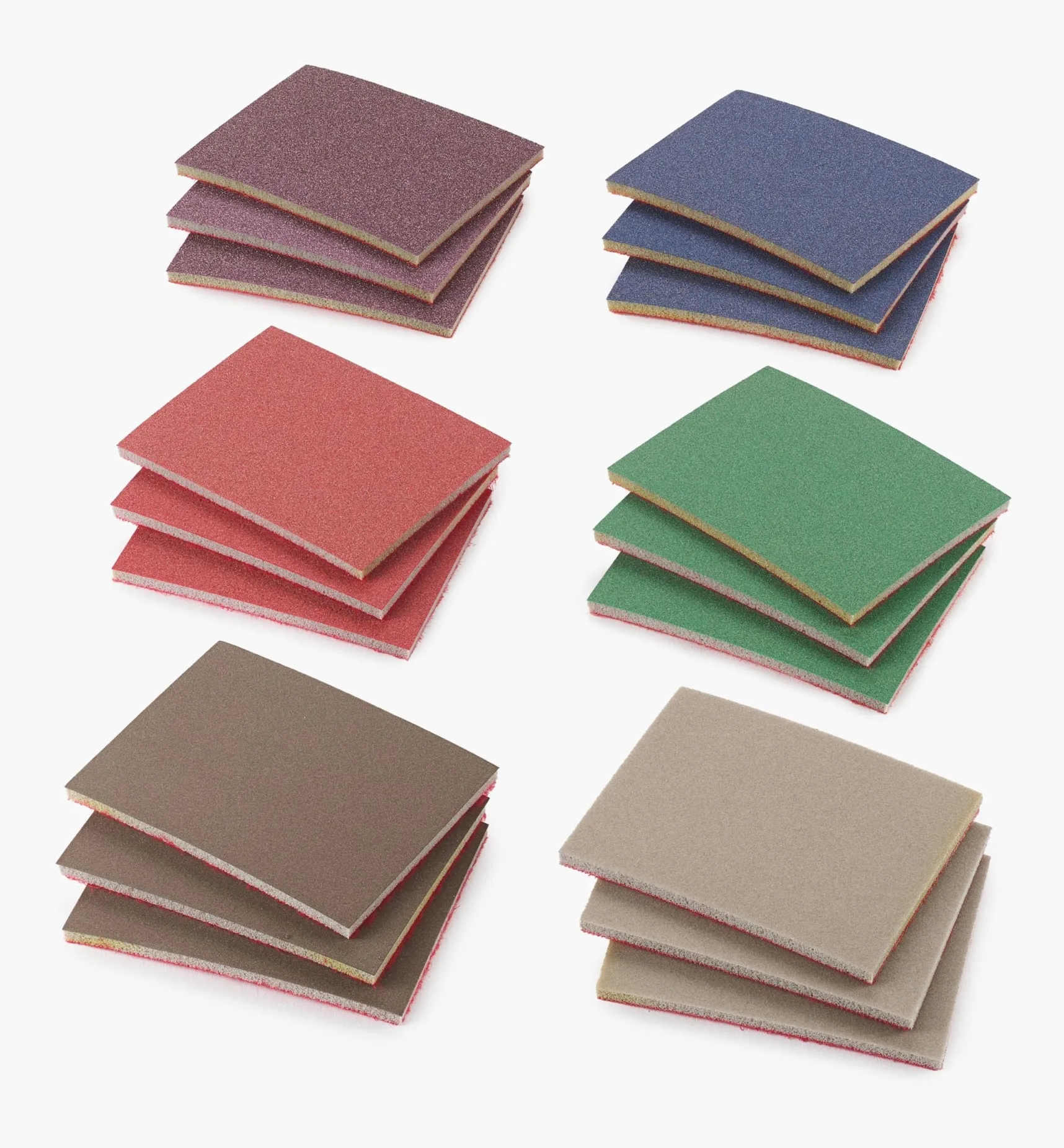 18-Pc. Sample Pack Of Mirka HD 3" × 4" × 5mm Grip Abrasive Sponges Supplies