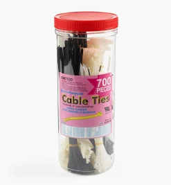 700-Piece Specialty Cable Tie Assortment Storage & Organization