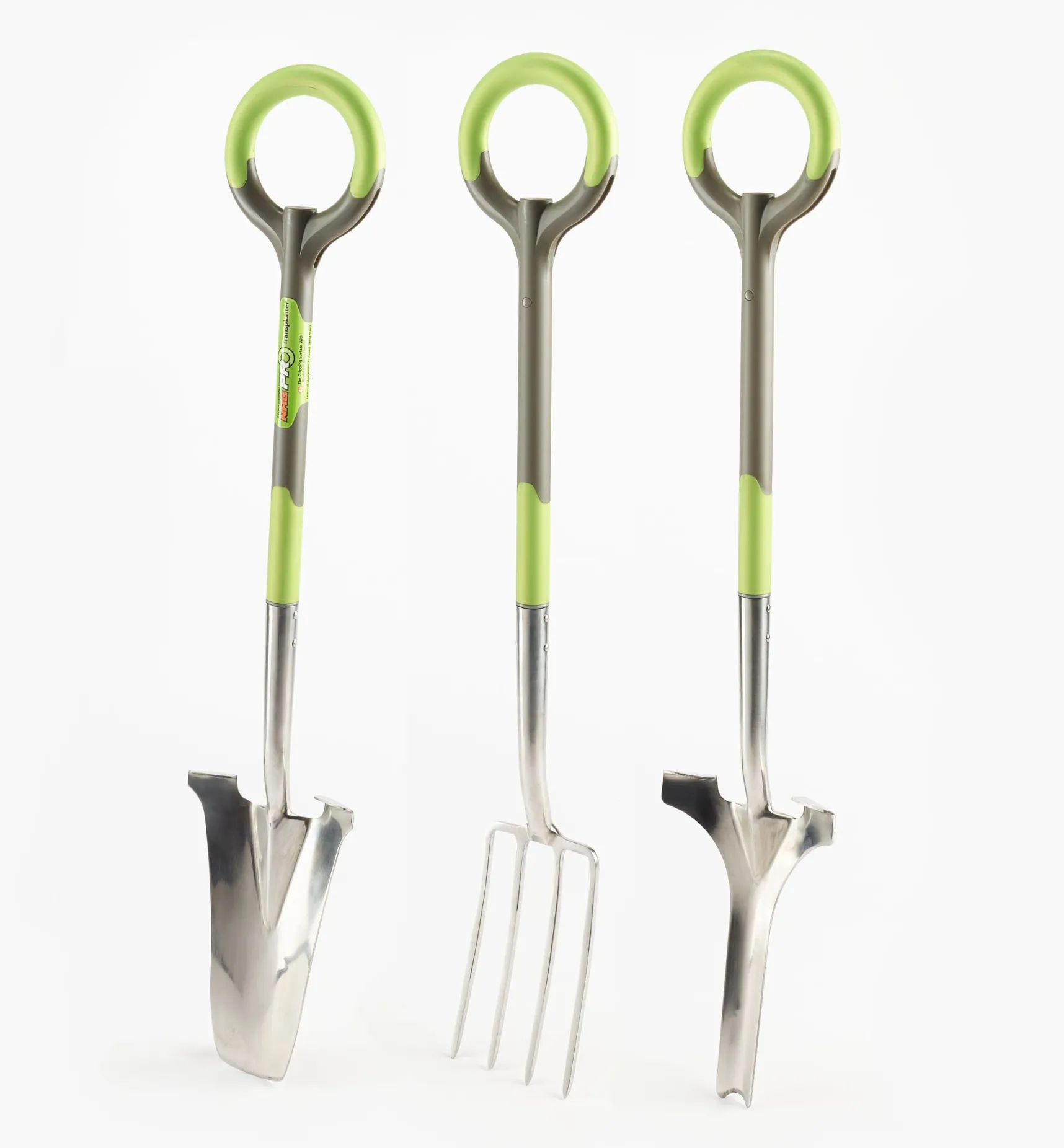 Clearance Radius Ergonomic Stainless-Steel Transplant Spade, Border Fork & Weeder Set Weeding