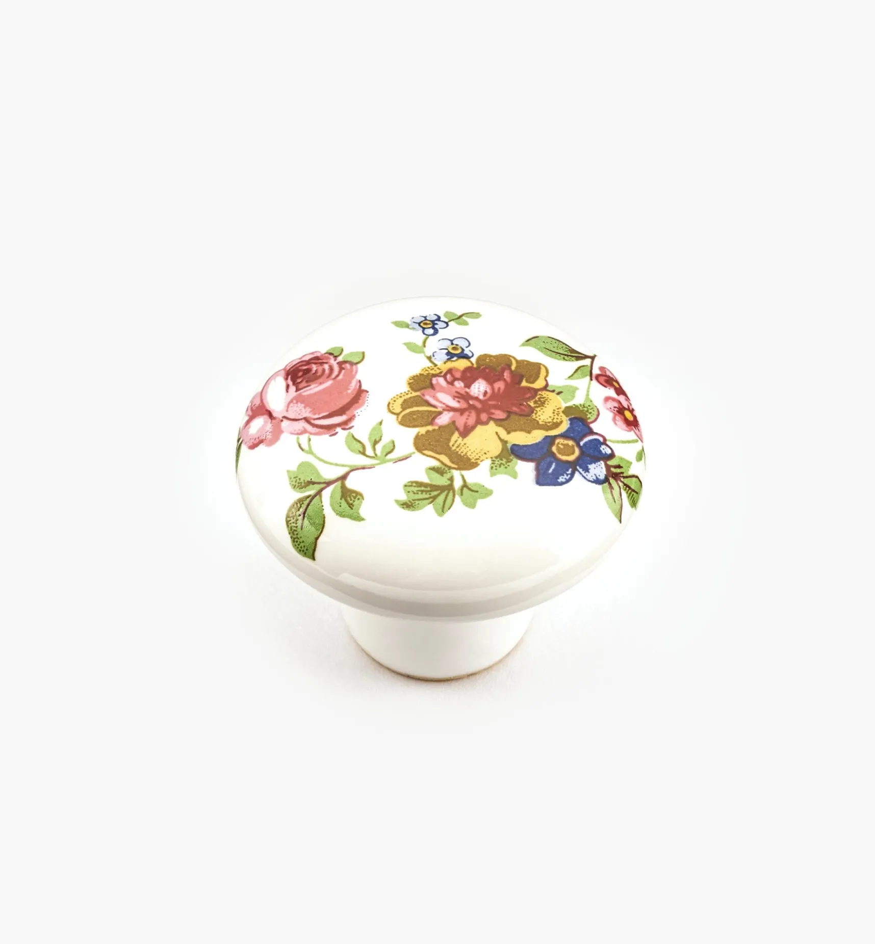 Sale Red/Blue Floral Ceramic Knobs Knobs