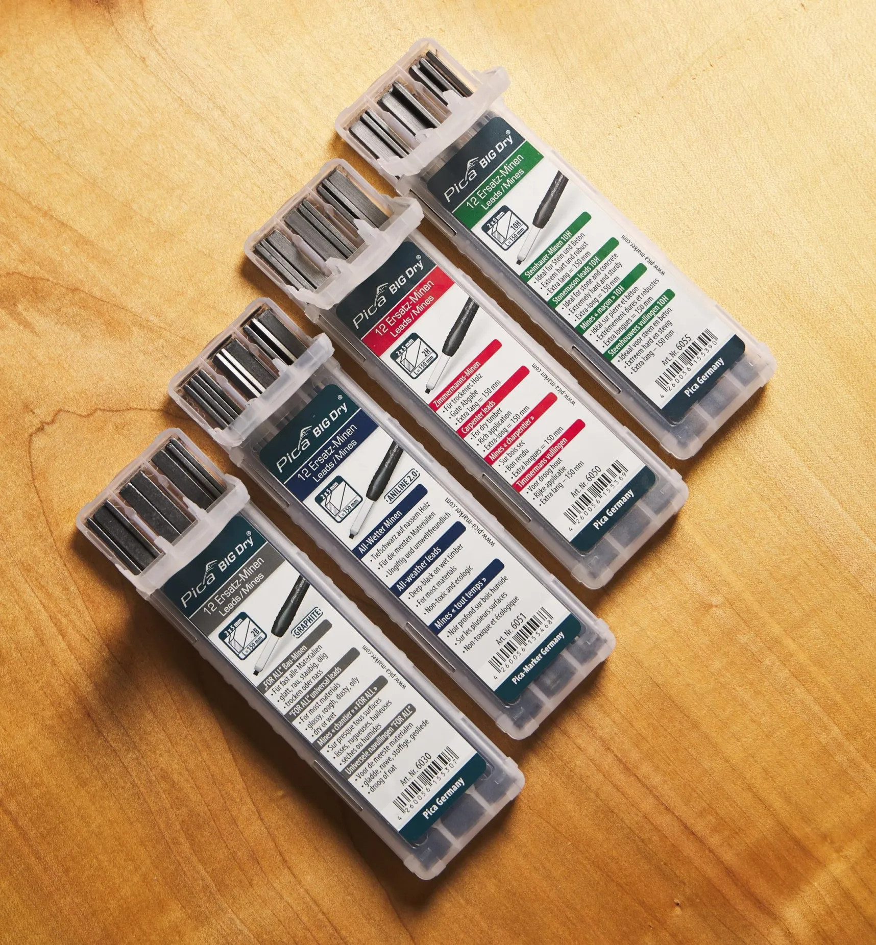 New Replacement Leads For Pica Big Dry Carpenter's Mechanical Pencil Marking & Measuring