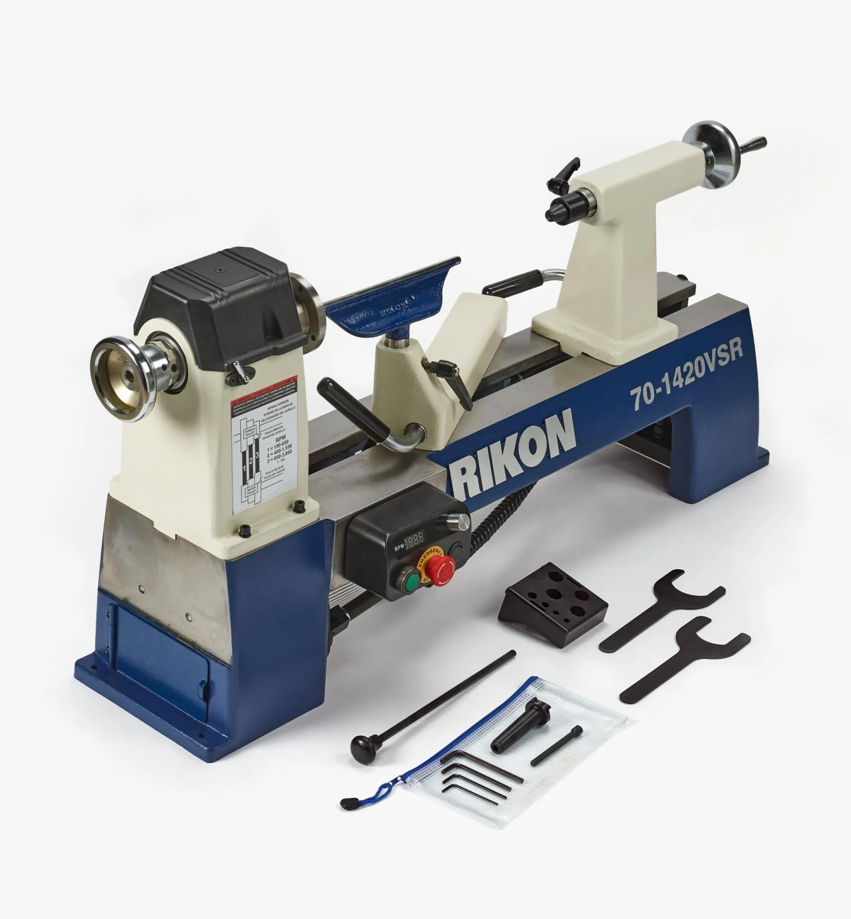 Clearance Rikon 14" × 20" Midi Lathe (70-1420VSR) Power Tools