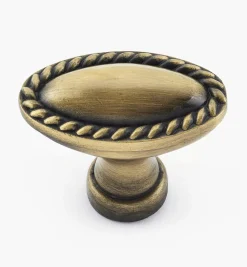 Rope-Edge Oval Knob Knobs