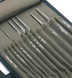 Hot Set Of 6 Bahco Saw-Sharpening Files & Roll Hand Tools