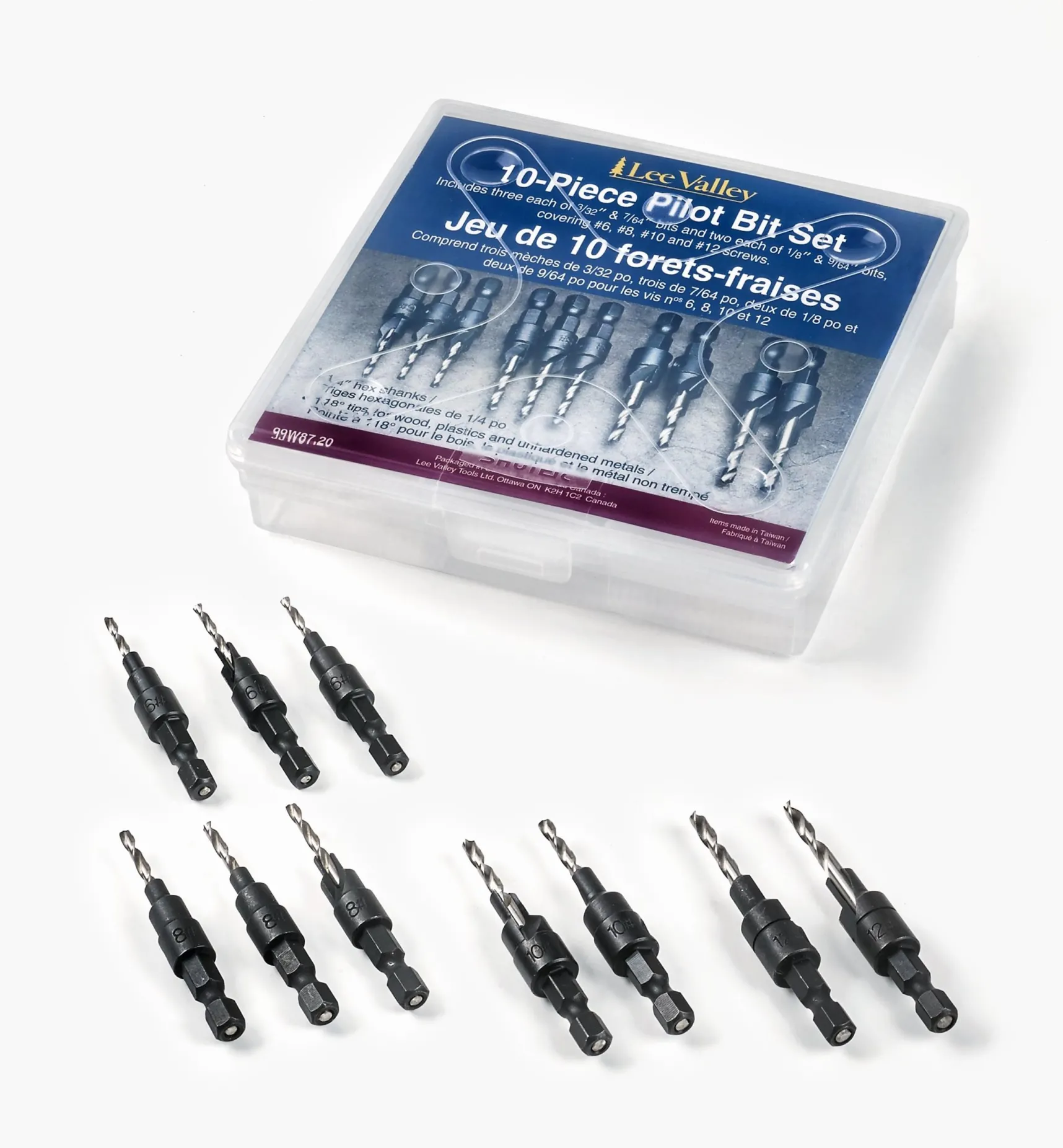 New Set Of 10 Countersink/Counterdrill Pilot Bits Power Tool Accessories