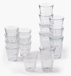 Hot Set Of 16 Duralex Glasses Glasses & Mugs