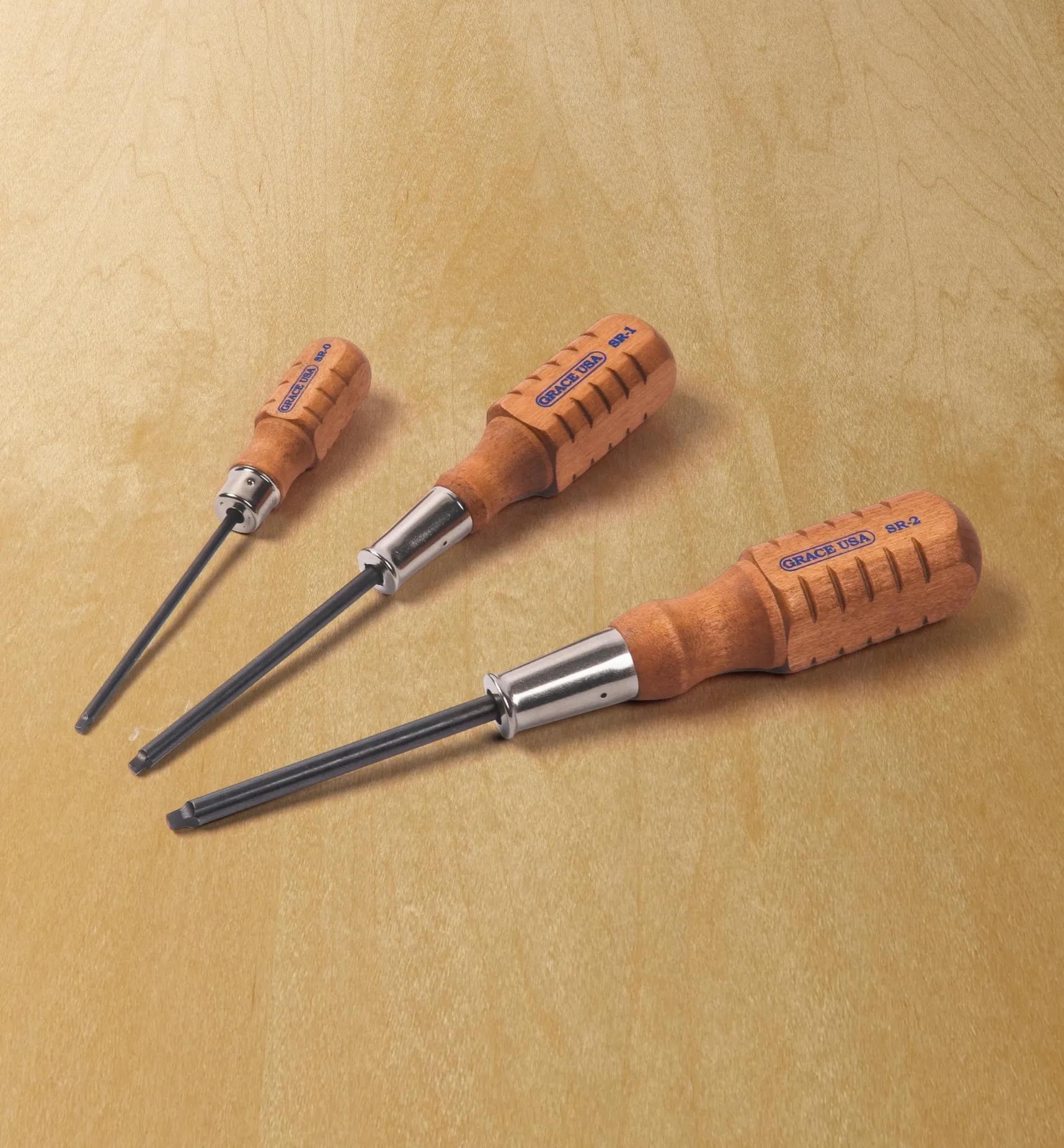 New Set Of 3 Grace USA Gunsmith-Style Square-Recess Screwdrivers Screwdrivers