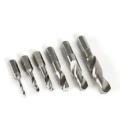 Hot Set Of 6 HSS Stubby Twist Bits Power Tool Accessories