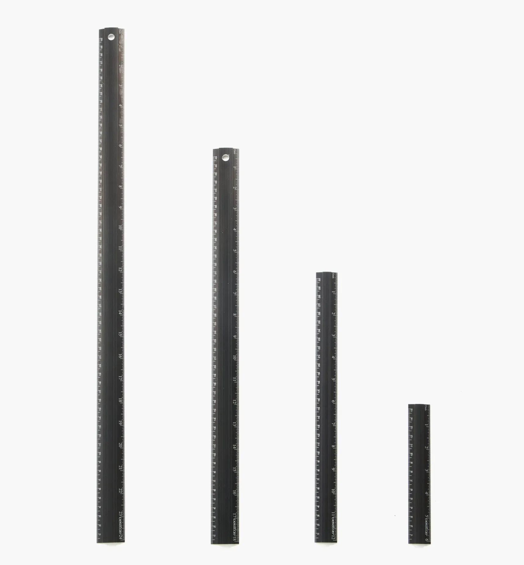 Outlet Set Of 4 Veritas Imperial/Metric Aluminum Bench Rules Marking & Measuring