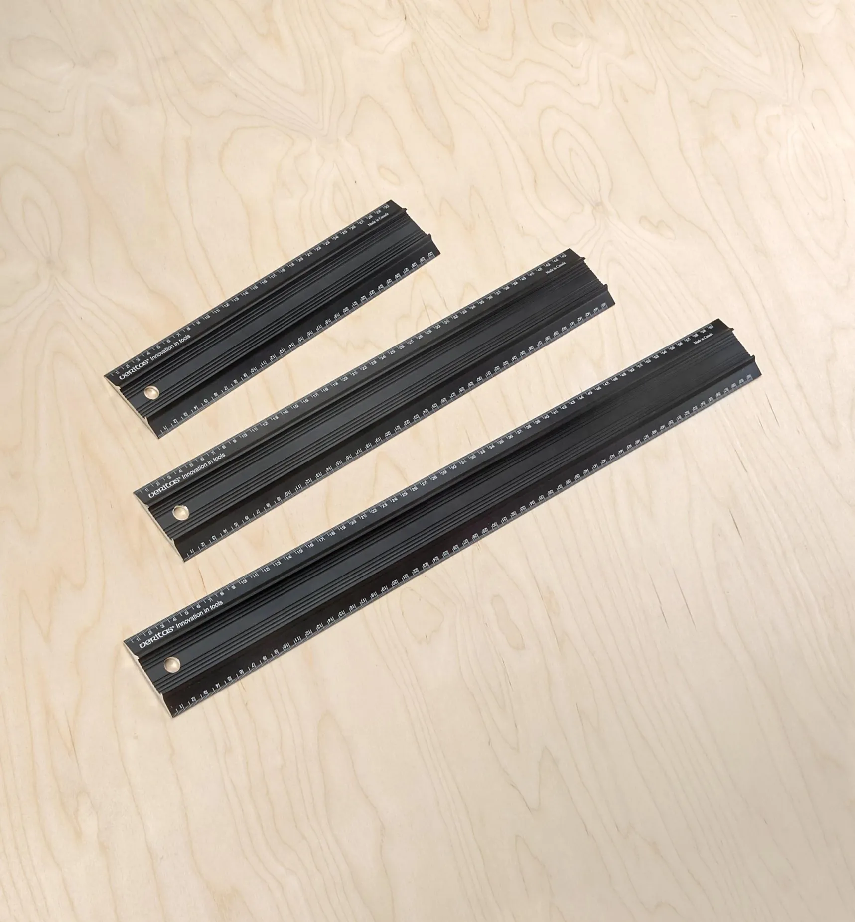 Clearance Set Of 3 Veritas Metric Shop Rules Marking & Measuring