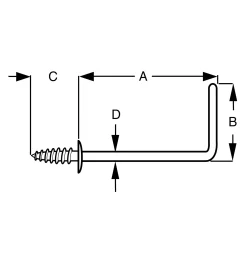 New Shouldered Square Hooks Hooks