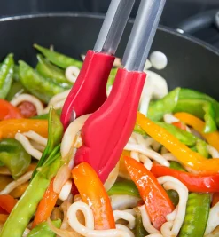 Hot Silicone Tongs With Teeth Cooking Utensils