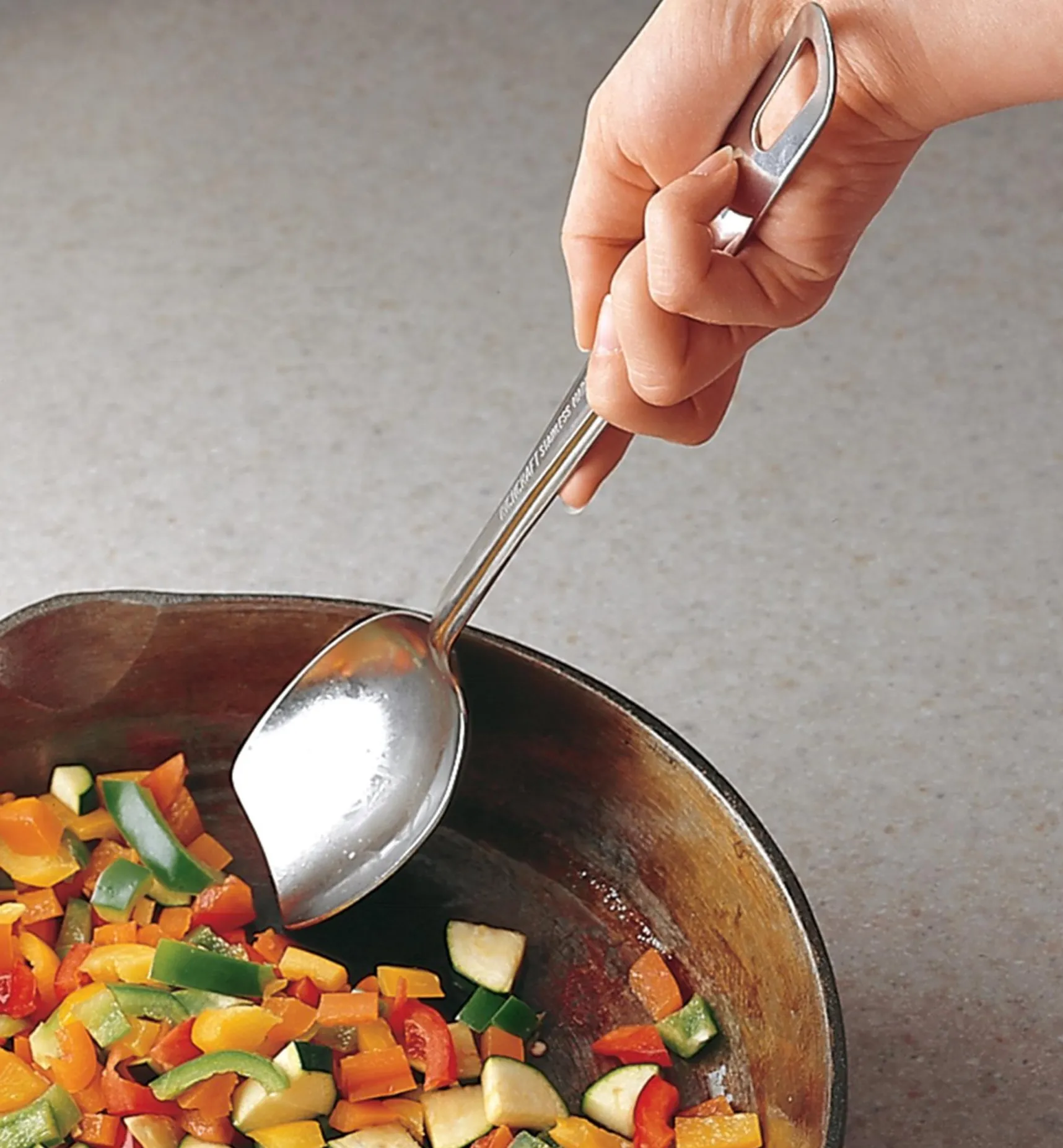 Online Slanted Pot Spoons Cooking Utensils