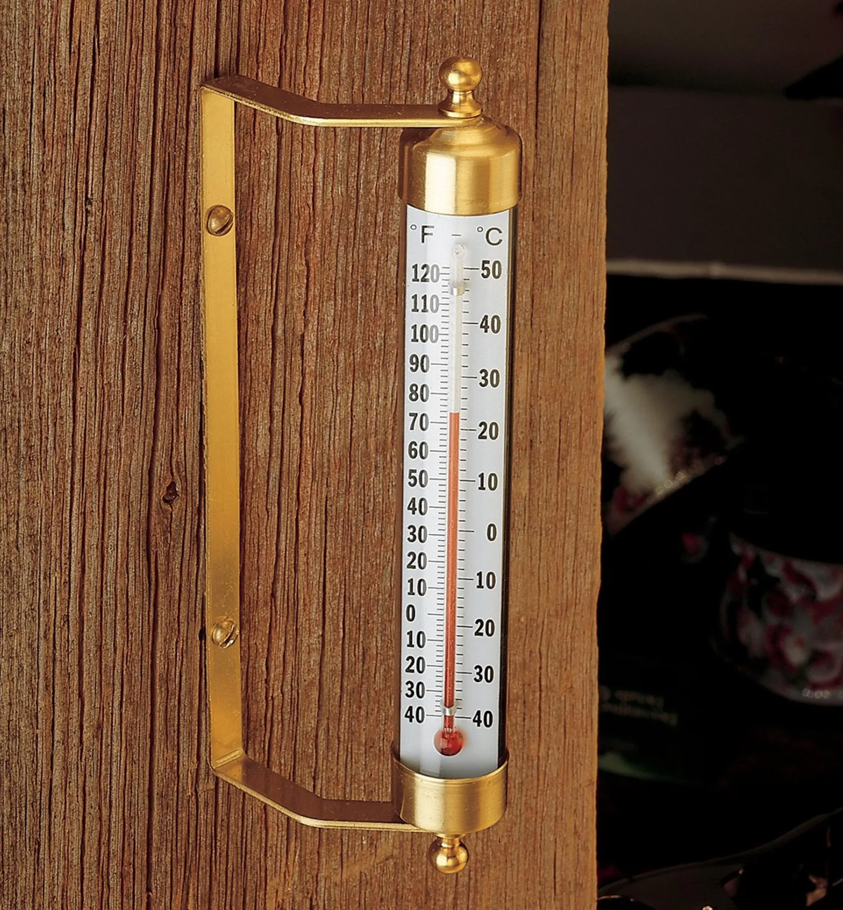Hot Solid Brass Thermometer Weather Measurement