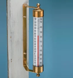 Hot Solid Brass Thermometer Weather Measurement