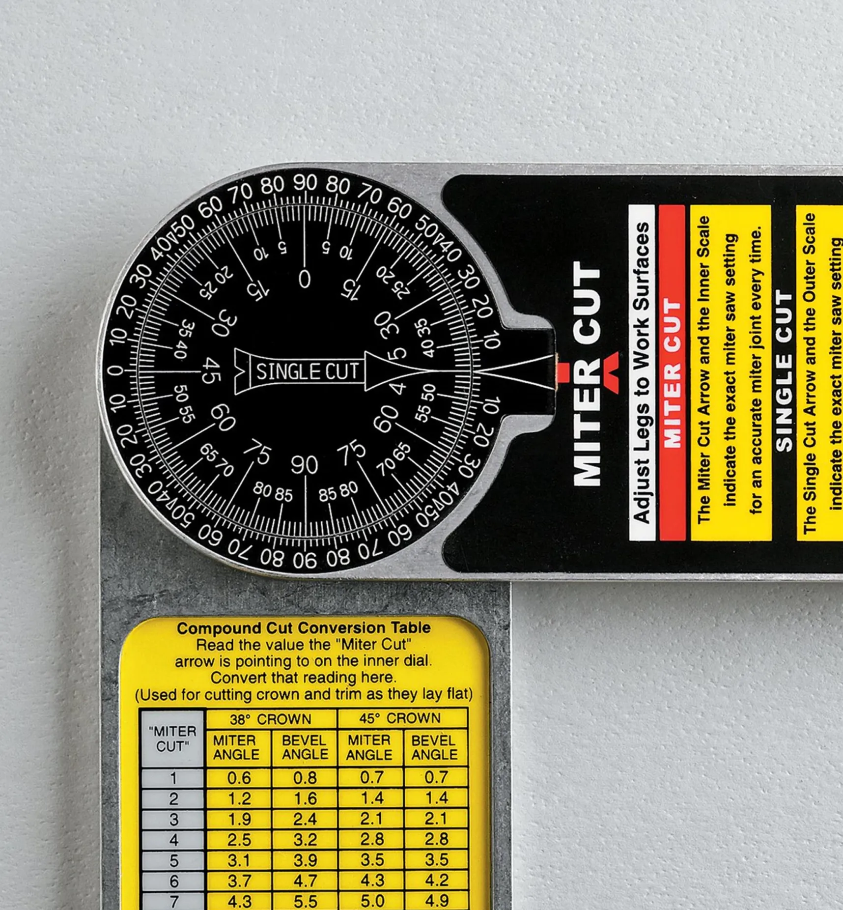 Clearance Starrett 5-In-1 Protractor Marking & Measuring