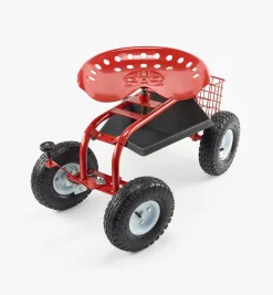 Clearance Steerable Rolling Seat With Tool Tray Garden Care