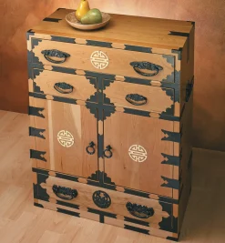 Outlet Tansu Straight Braces Box Hardware