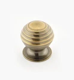 Outlet Turned Brass Ridged Knobs Knobs