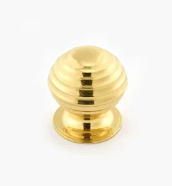 Outlet Turned Brass Ridged Knobs Knobs