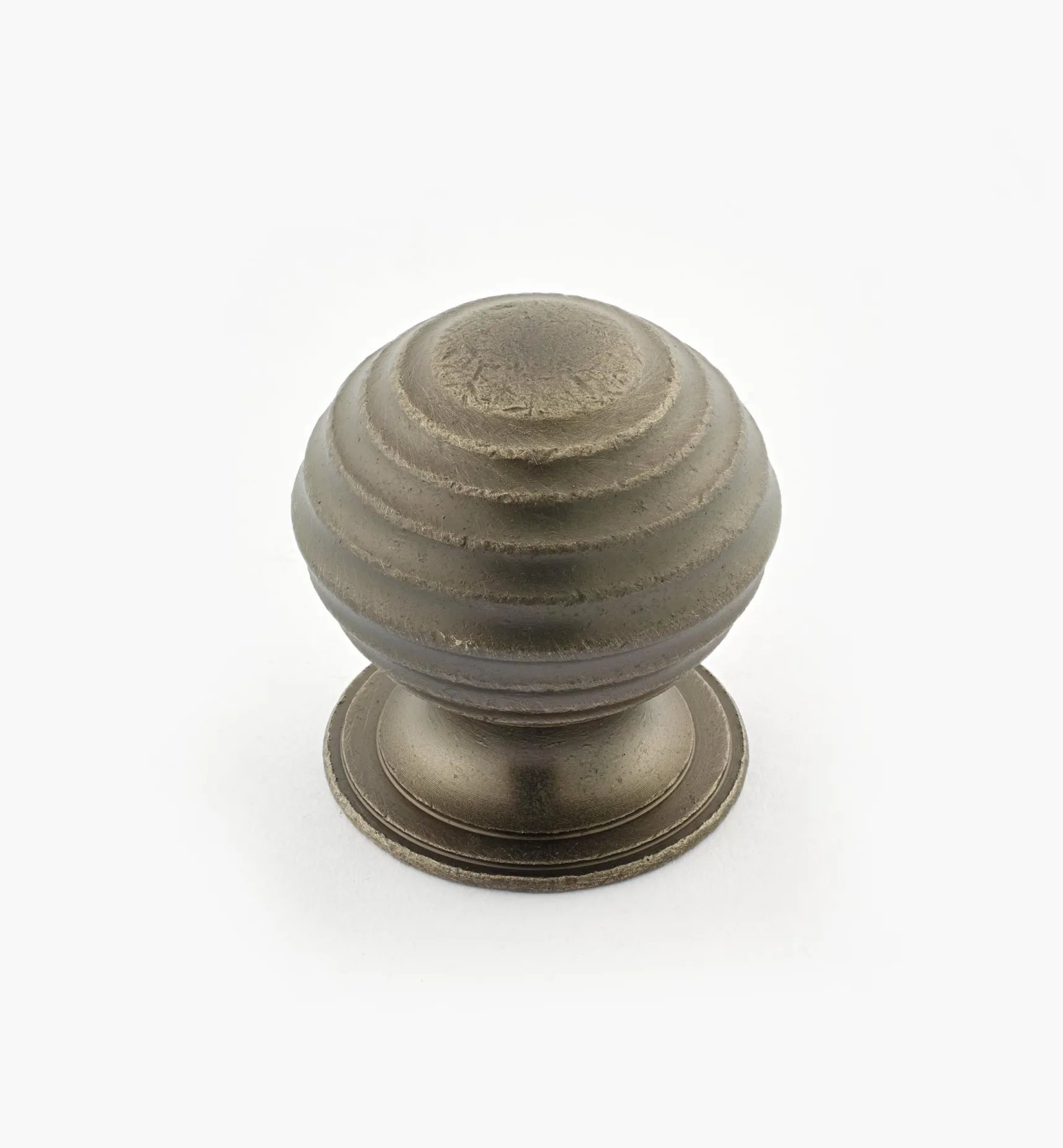 Outlet Turned Brass Ridged Knobs Knobs