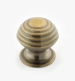 Outlet Turned Brass Ridged Knobs Knobs