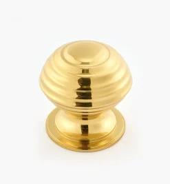 Outlet Turned Brass Ridged Knobs Knobs