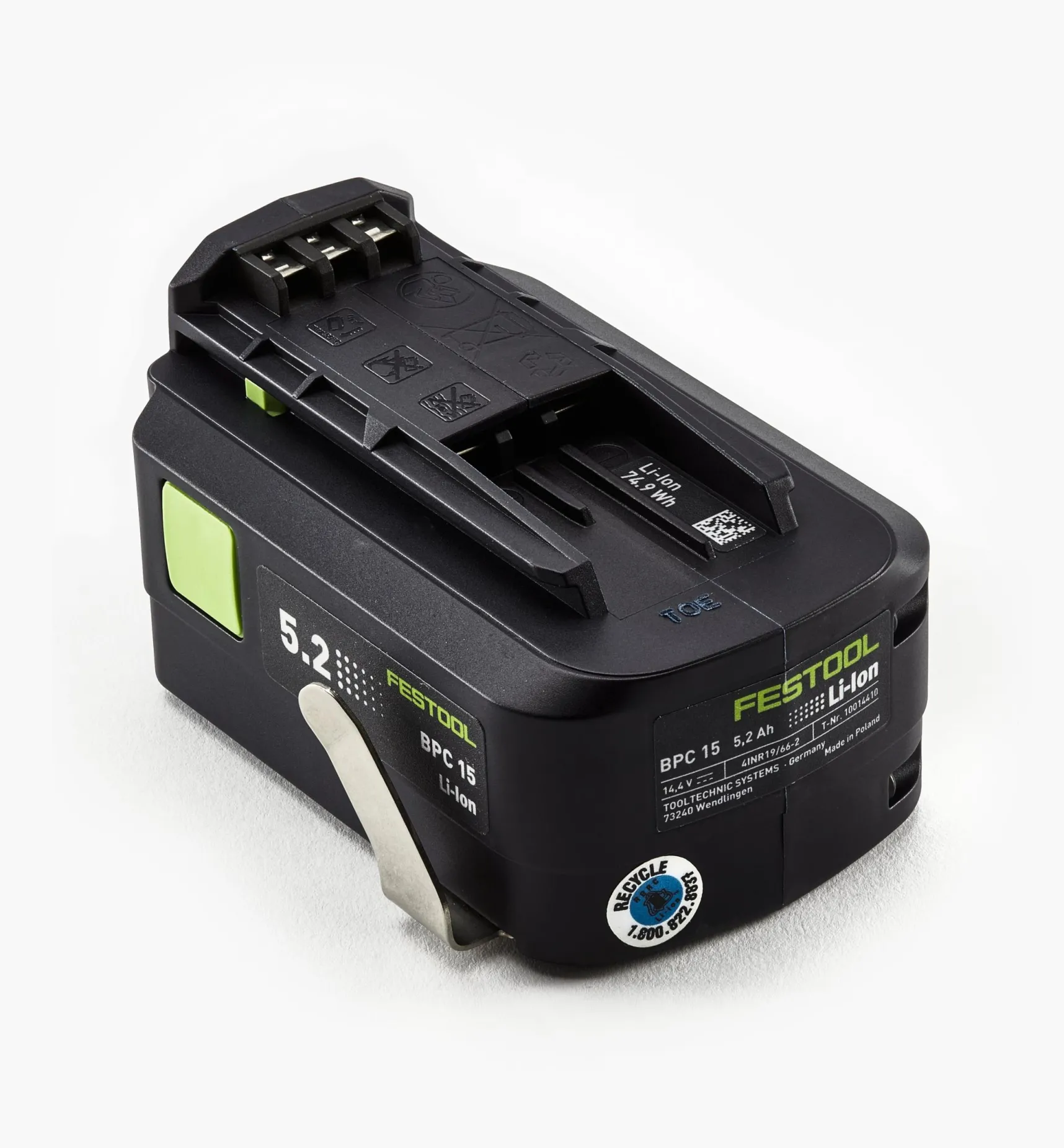 Hot 15V 5.2 Ah Replacement Battery For Festool T 15 & C 15 Cordless Drills Power Tool Accessories