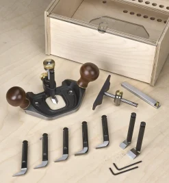 Best Veritas Large Router Plane, Box & Metric Blades Set Routing
