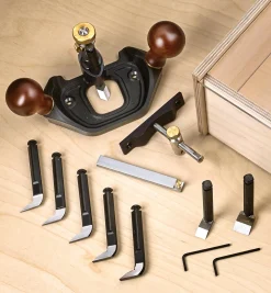 Best Veritas Large Router Plane, Box & Metric Blades Set Routing