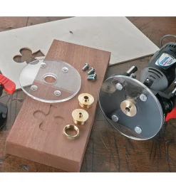 Veritas Template Bushings & Base Plate For Rotary Tool Plunge Base Routing
