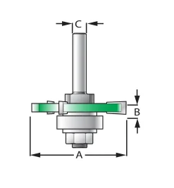 3-Wing Slotting Cutters With Shafts Routing